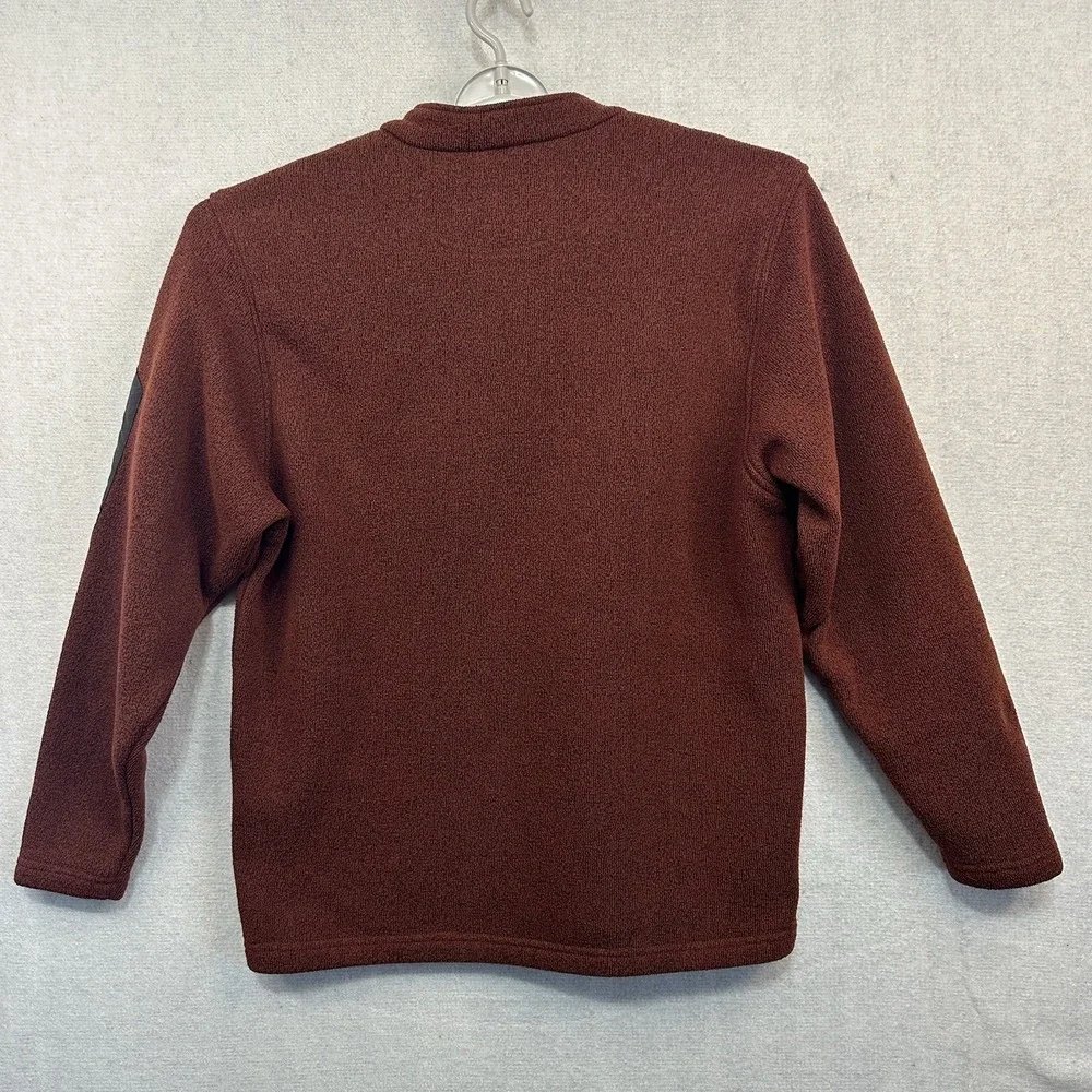 ExOfficio Pullover Sweater 1/4 Button Shirt Men's Large Long Sleeve Rust/RedWarm